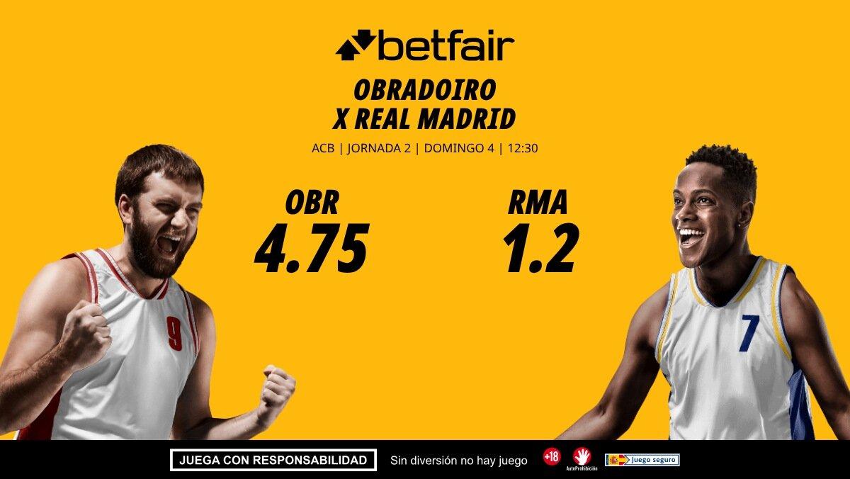 Obradoiro - Real Madrid: horario, dónde ver, plantillas, estadísticas y pronósticos